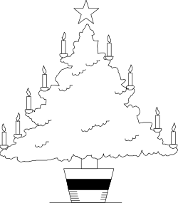 Christmas Tree with Candles and Star - Festive Clipart for Your Projects
