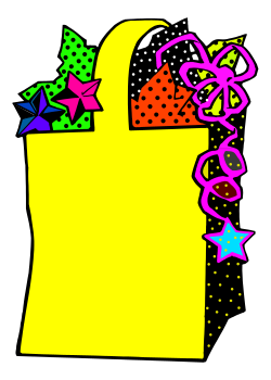 Yellow Bag with Stars and Cons - Perfect Clipart for Creative Projects