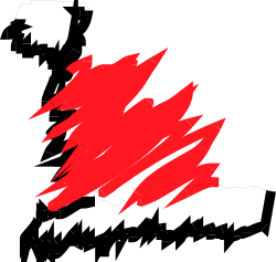 Red and Black Background with White Outline Clipart for Vibrant Designs