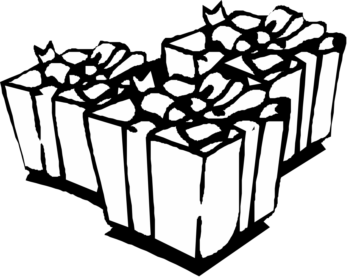 Gift Box Clipart - Elegant Black and White Design for Creative Projects