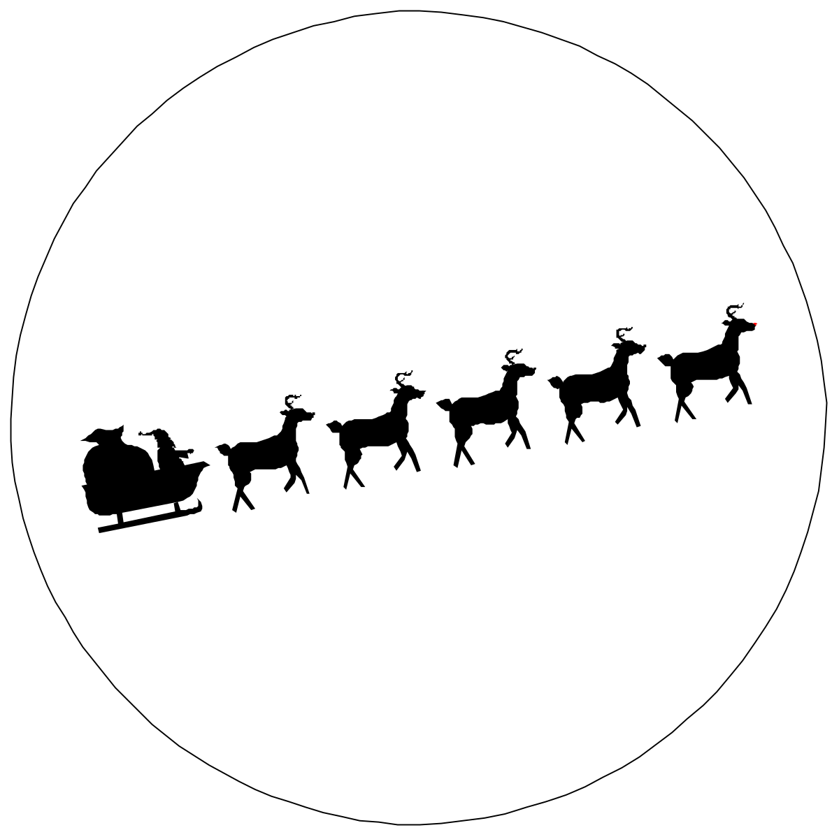 Santa Claus Silhouette Vector Clipart - Festive Holiday Graphics