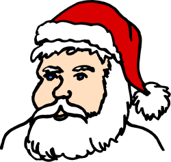 Santa Claus Face Clipart - Festive PNG for Holiday Cheer