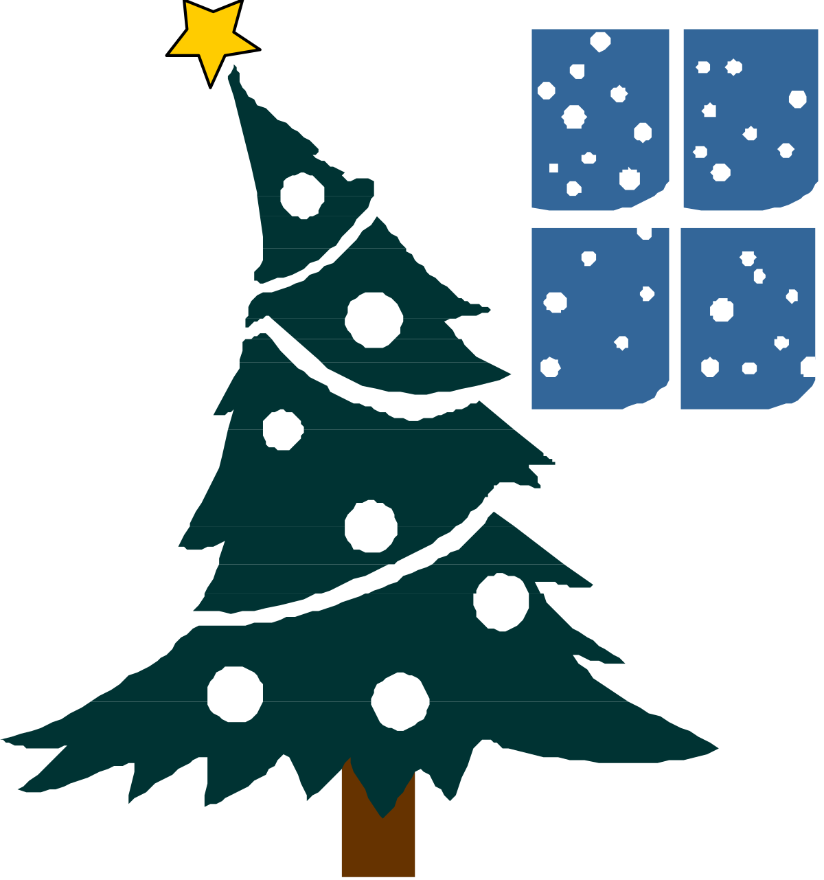 a christmas tree with presents on it clip art png transparent Christmas Tree with Presents Clipart - Festive Holiday Decorations