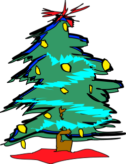 Christmas Tree with Lights and Star - Festive Clipart Collection