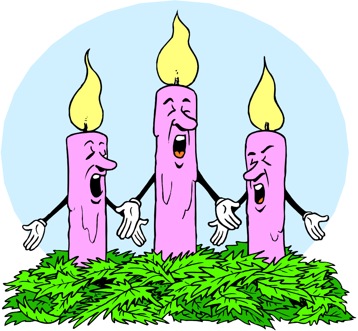 three candles with candles on top of them clip art png transparent Three Candles with Flames - Elegant Candle Clipart