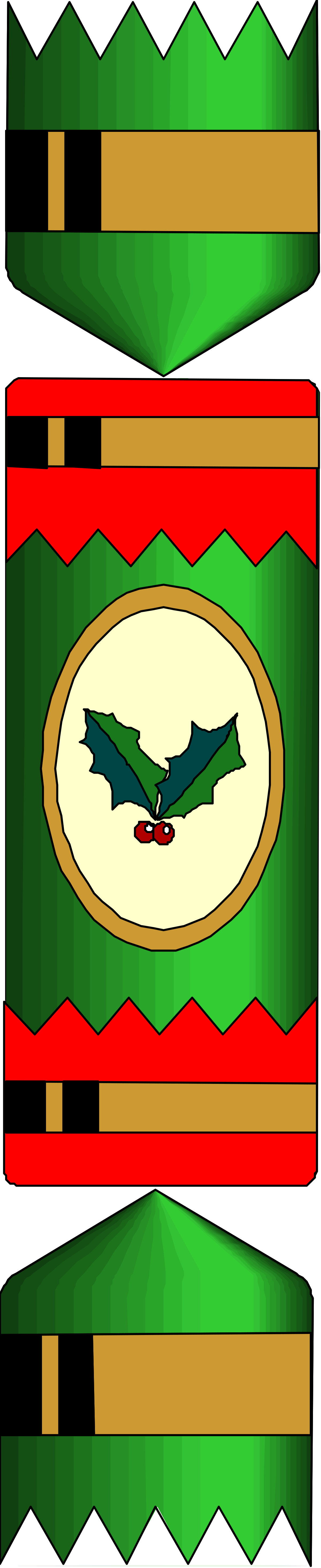 Green and Red Box with a Bat - Fun Clipart for Creative Projects