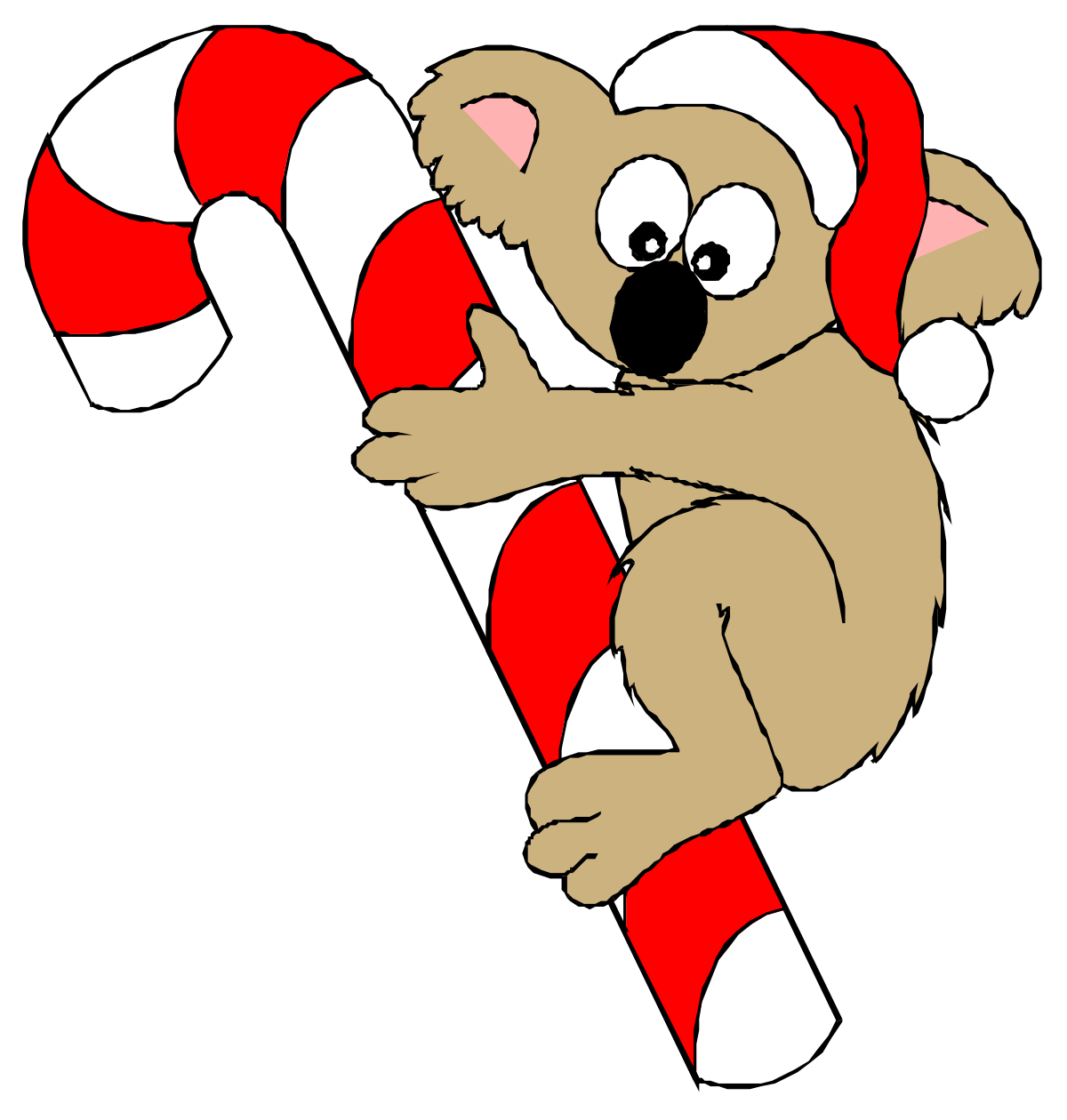 a teddy bear holding a candy cane clip art png transparent Teddy Bear Holding Candy Cane - Adorable Holiday Clipart