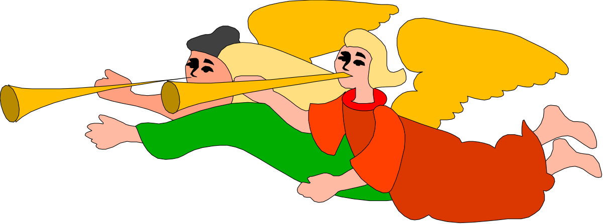 Couple Playing Trumpet - Vibrant Clipart for Music Lovers