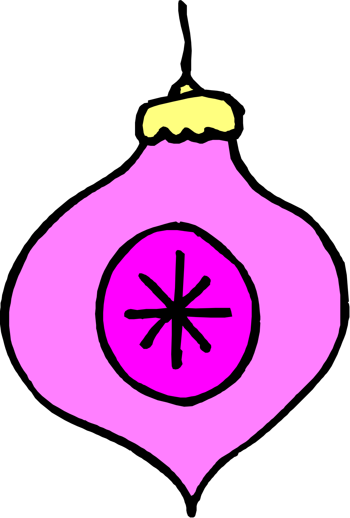 a pink flower with a yellow center clip art png transparent Pink Flower with Yellow Center Clipart - Vibrant Floral Design