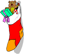 Squirrel Holding Christmas Stocking Clipart for Festive Designs