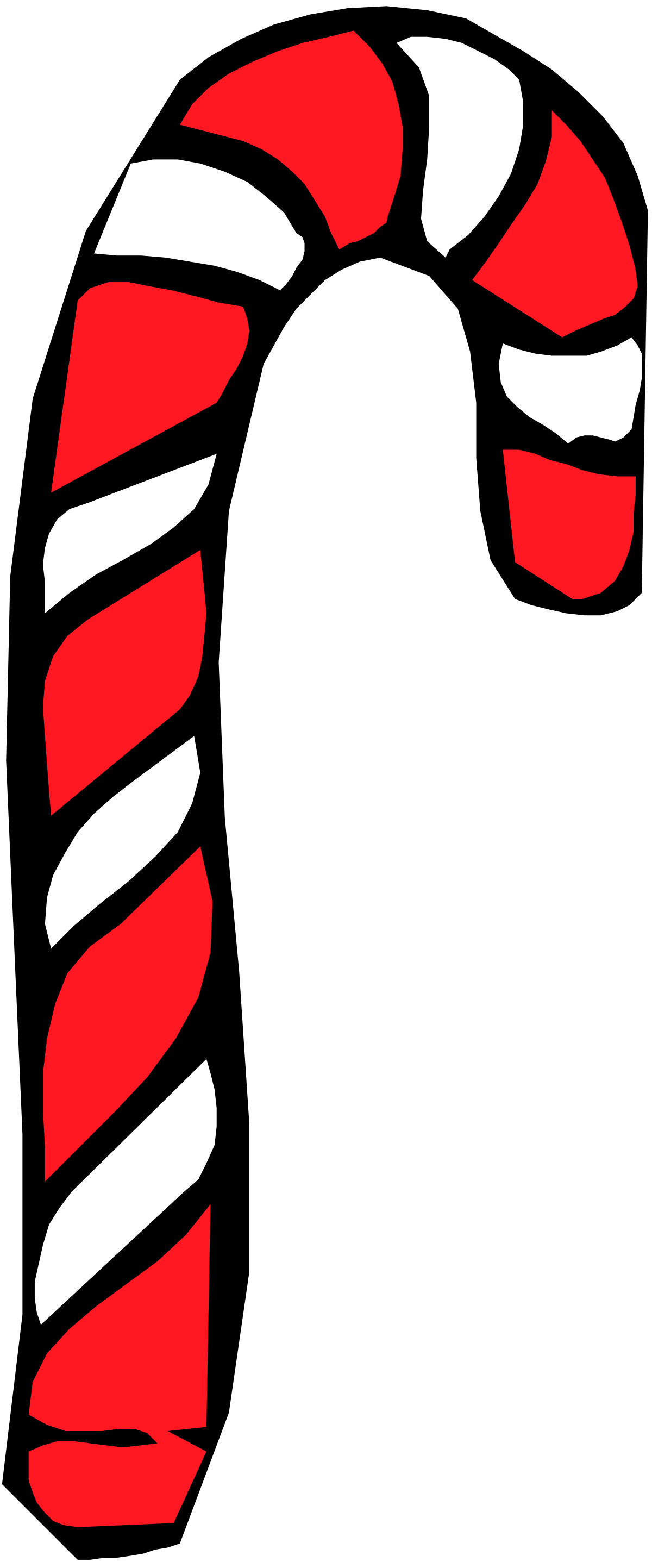 a candy cane with a red and white stripe clip art png transparent Candy Cane Clipart with Red and White Stripes - Sweet Holiday Delight