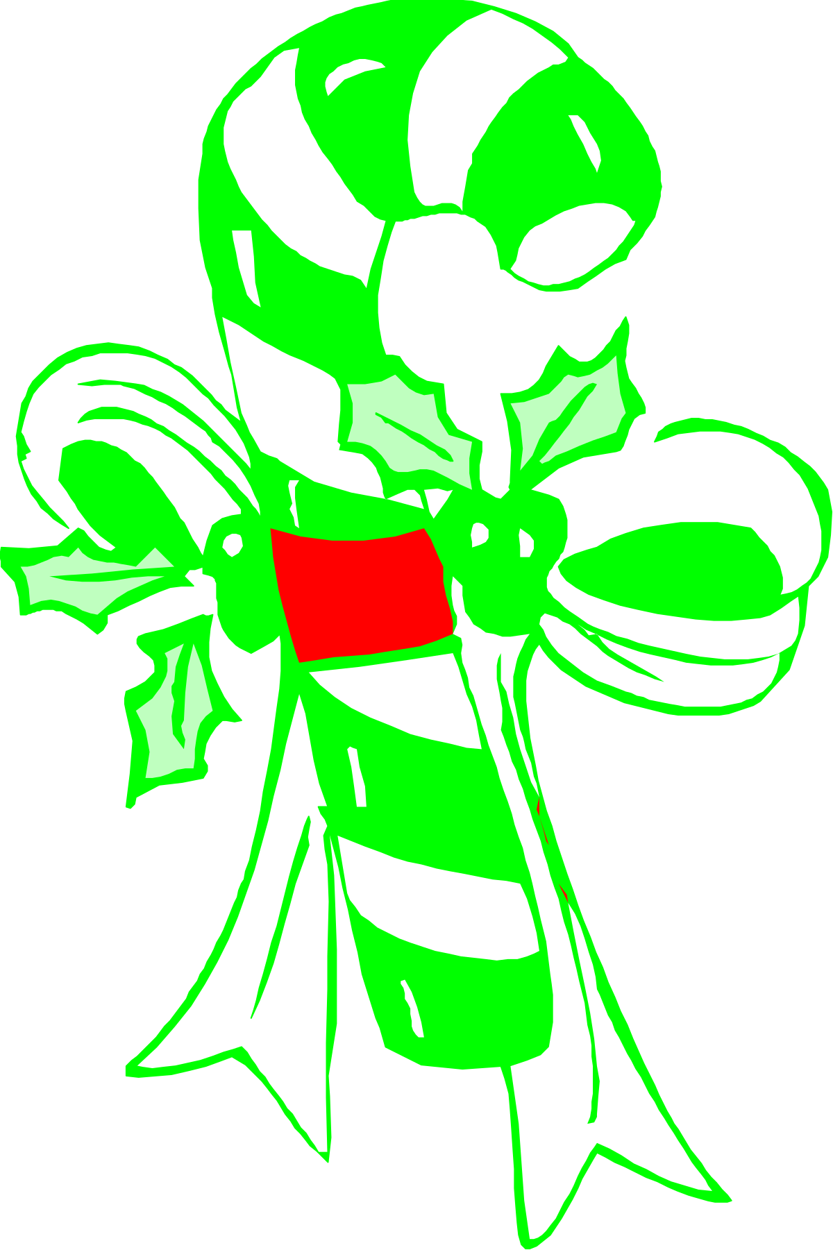 a green and white striped bow with a red bow clip art png transparent Green and White Striped Bow with Red Clip - Perfect Clipart for Festive Designs