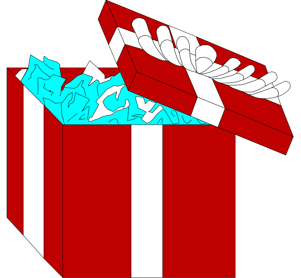 a red and white gift box with a bow clip art png transparent Gift Box Clipart: Vibrant Red and White Design with Bow