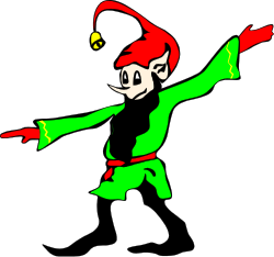 Cartoon Character in Green Outfit  Fun and Playful Clipart
