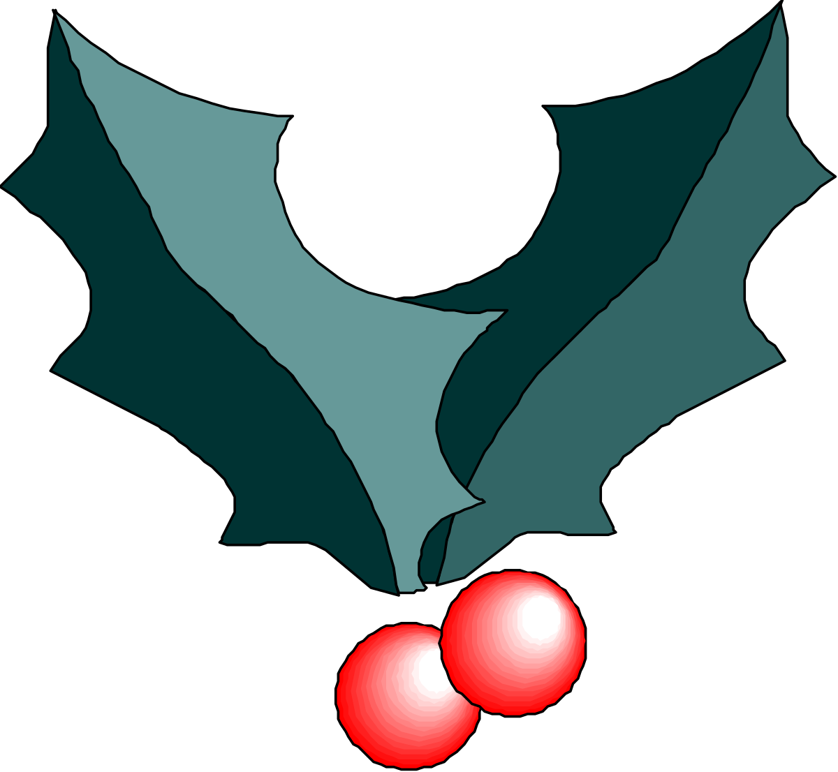 a holly with two red berries on it clip art png transparent Holly with Red Berries Clipart - Festive Decoration Element