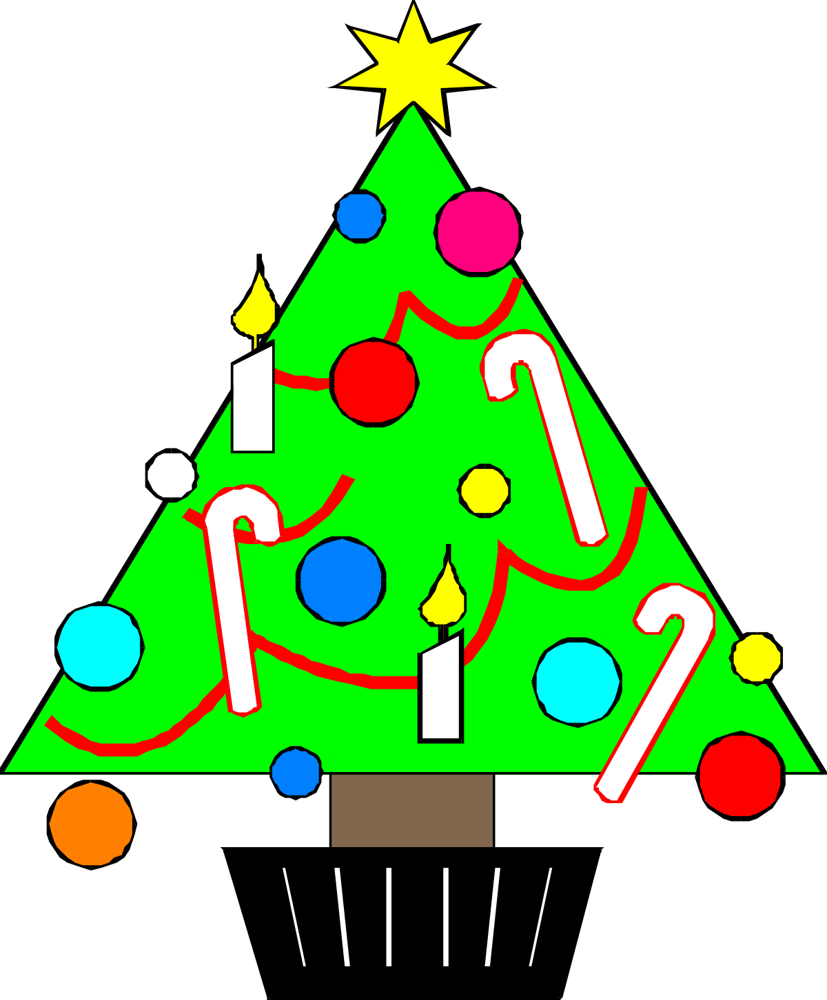 a christmas tree with candy and candy canes clip art png transparent Christmas Tree with Candy and Candy Canes - Festive Clipart Collection