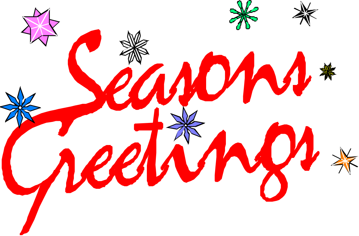 a red and white sign that says season greeting clip art png transparent Season Greeting Clipart - Red and White Sign for Festive Celebrations