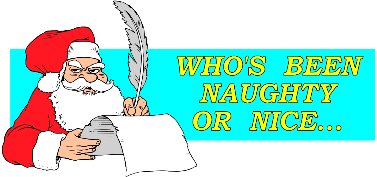 Santa Claus Writing a Letter with a Pen - Festive Clipart