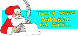 Santa Claus Writing a Letter with a Pen - Festive Clipart