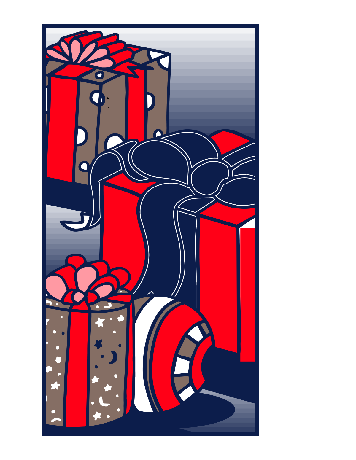 Red and White Gift Box with Bow - Perfect Clipart for Celebrations