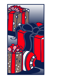 Red and White Gift Box with Bow - Perfect Clipart for Celebrations