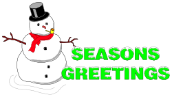 Snowman Clipart: Charming Snowman with Red Scarf and Black Hat