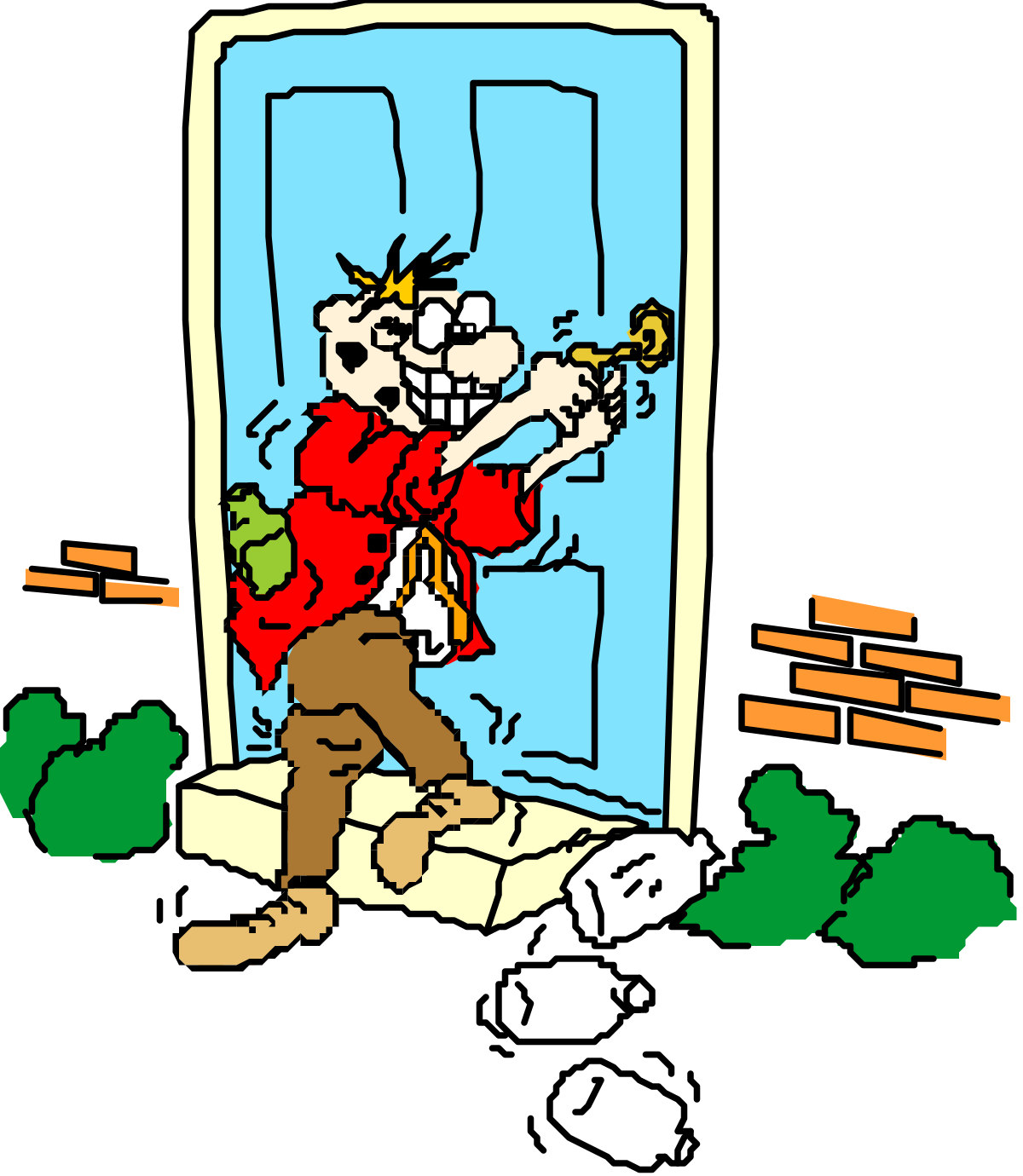 Cartoon Man Holding Gun Clipart for Dynamic Designs
