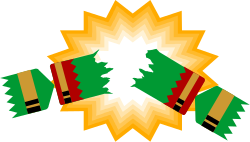 Green and Red Star with Two Green Stars - Vibrant Clipart Design