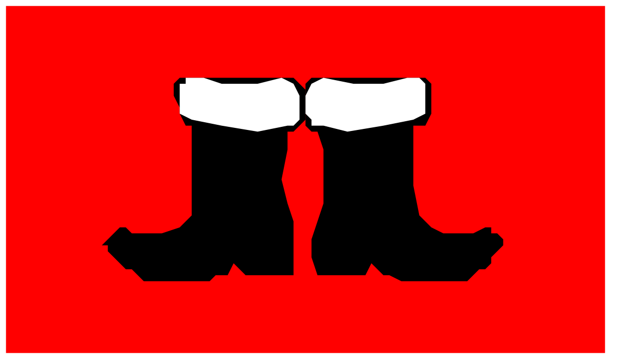 Black Boots and White Socks Clipart - Stylish Footwear Illustration