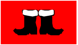 Black Boots and White Socks Clipart - Stylish Footwear Illustration