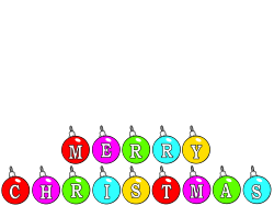 Festive Christmas Card with Colorful Balloons Clipart