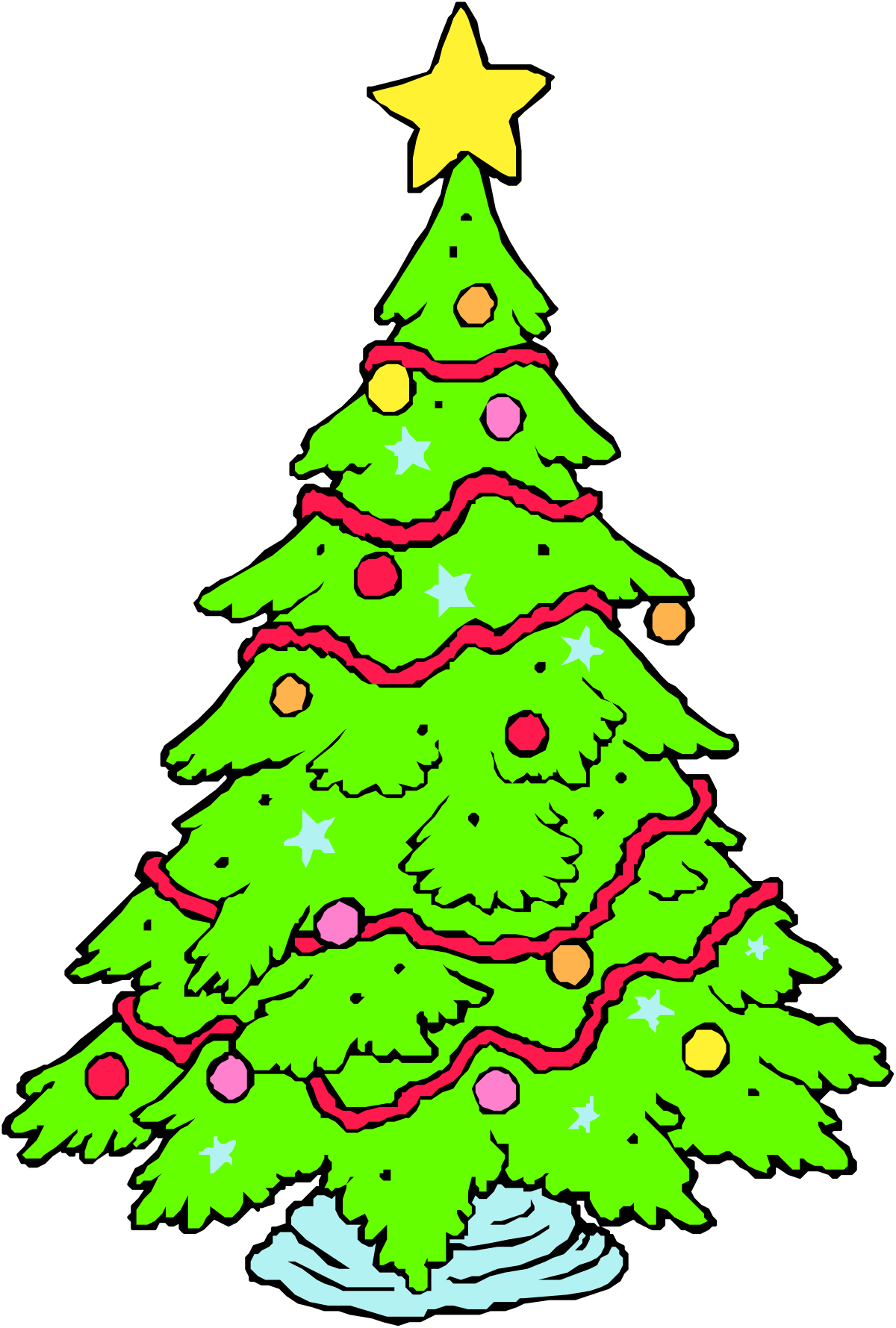 Christmas Tree with Star on Top - Festive Clipart Collection