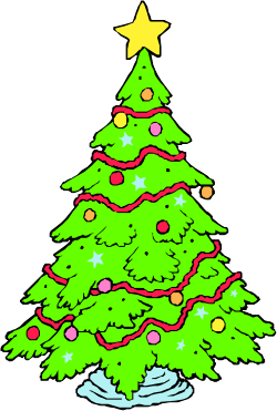 Christmas Tree with Star on Top - Festive Clipart Collection
