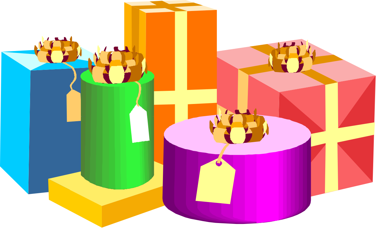 Colorful Candle Clipart: Three Vibrant Candles with a Tapered Top
