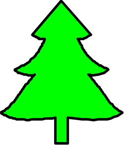 Green Christmas Tree Clipart for Festive Designs