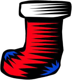Red and Blue Sock Clipart with White Sock - Ideal for Creative Projects