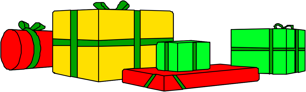 a stack of presents with a red bow clip art png transparent Gift Stack with Red Bow Clipart - Perfect for Celebrations
