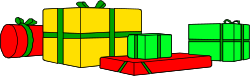 Gift Stack with Red Bow Clipart - Perfect for Celebrations