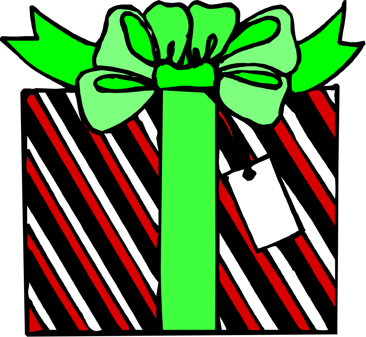 a green and red gift box with a bow clip art png transparent Gift Box Clipart: Vibrant Green and Red with a Bow