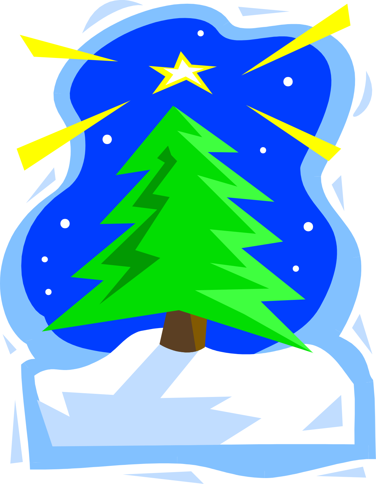 Christmas Tree Clipart with Star on Top: Festive Holiday Decorations