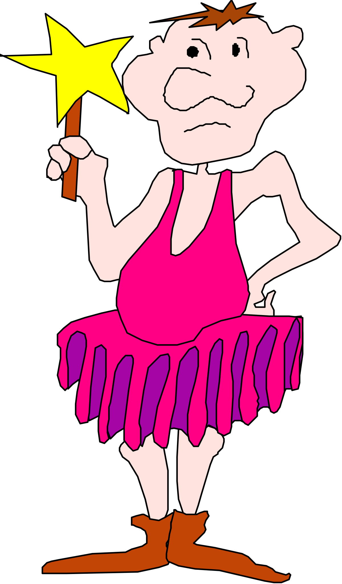 Cartoon Character Holding a Star - Fun Clipart for Various Uses