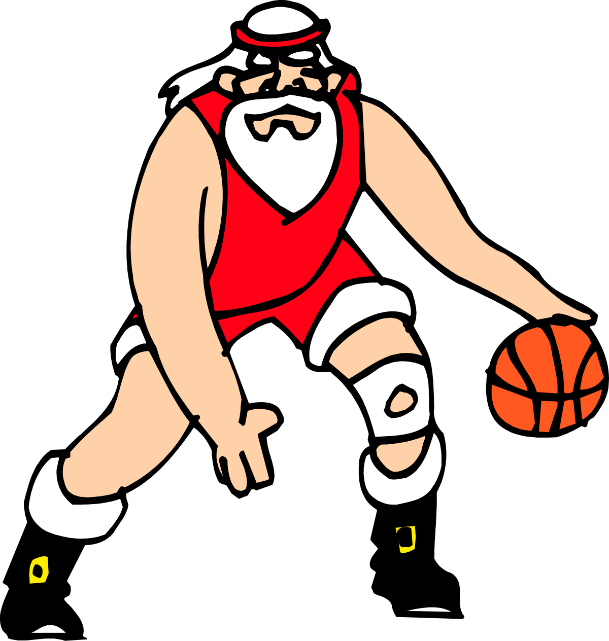 Basketball Player with Ball - Dynamic Cartoon Clipart Collection