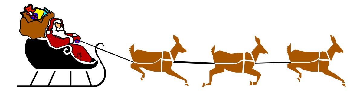 Reindeer Clipart: Group of Reindeers Facing the Same Direction