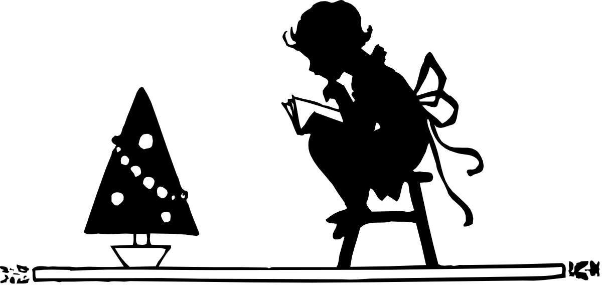 Black and White Silhouette of a Man with Hat - Elegant Clipart Design