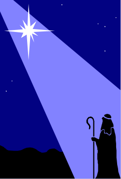 Man in Robe with Star Above - Captivating Clipart for Every Occasion