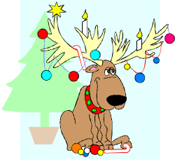 Reindeer with Christmas Lights: Festive Clipart for Holiday Cheer