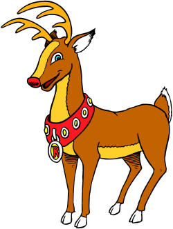 Cartoon Goat with Red Collar Clipart  Playful & Fun Characters