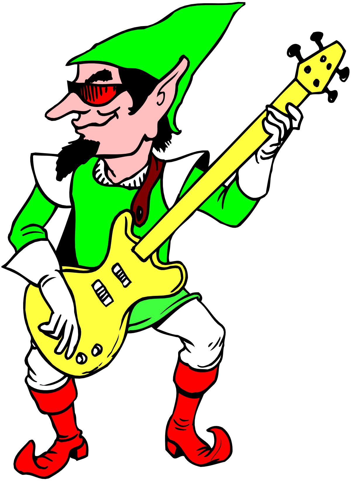 Cartoon Character Playing Guitar Clipart for Fun Designs