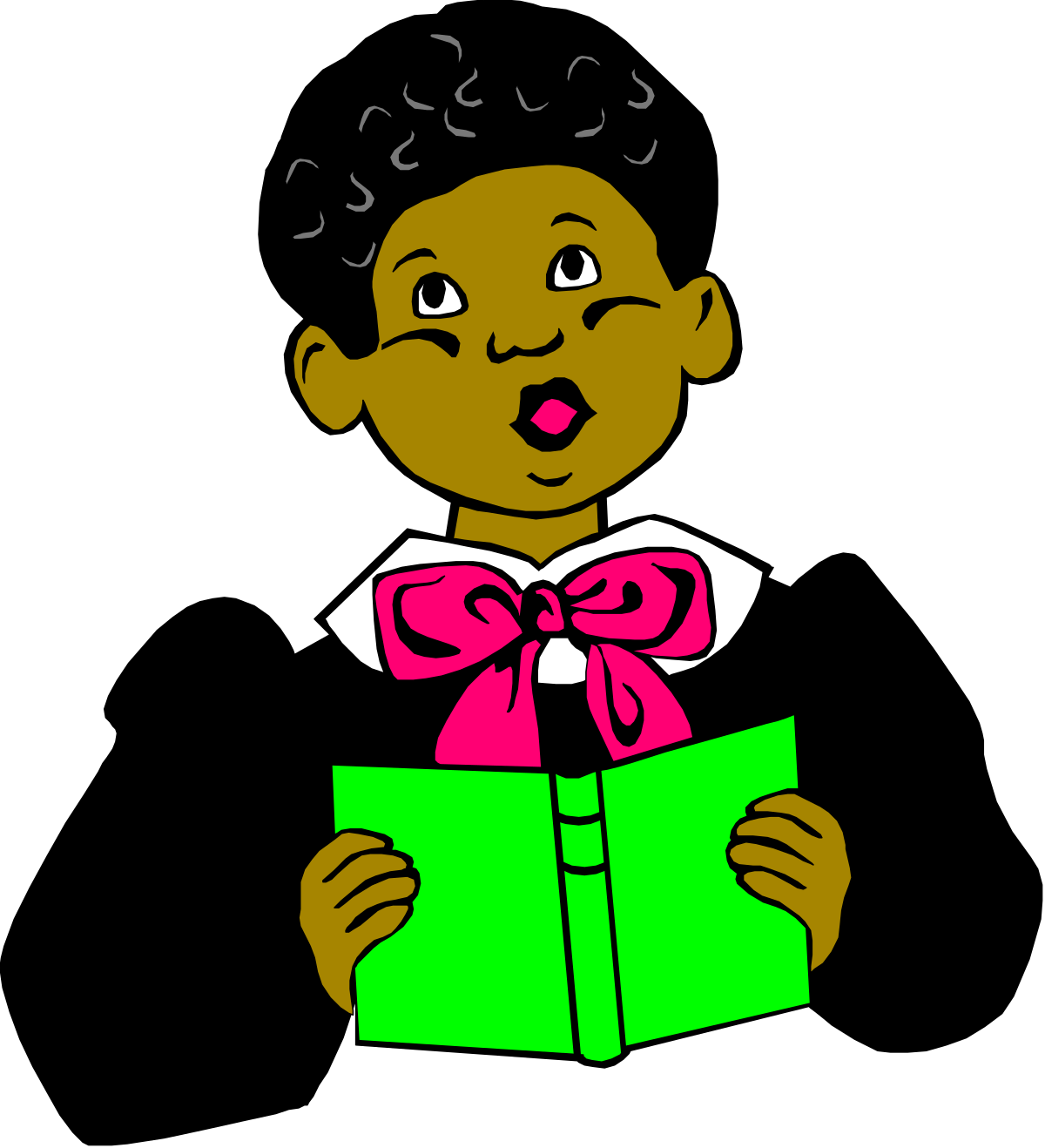 a cartoon boy holding a green box with a pink bow clip art png transparent Cartoon Boy Holding Green Box with Pink Bow - Fun Clipart