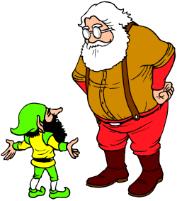 Little Boy Standing Next to Old Man Clipart - Endearing Generational Bond